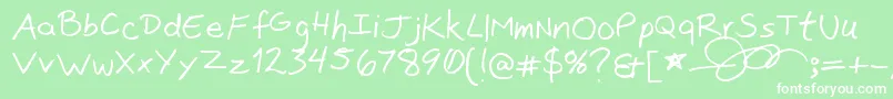 JonSans Font – White Fonts on Green Background