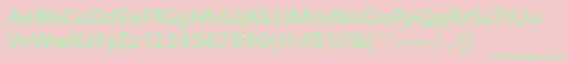 Urwgroteskt Font – Green Fonts on Pink Background