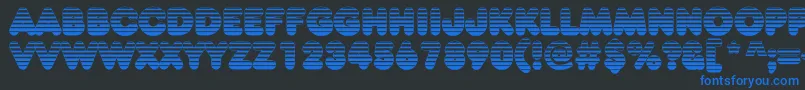 Frankfurtervenetian Font – Blue Fonts on Black Background