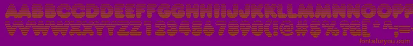 Frankfurtervenetian Font – Brown Fonts on Purple Background