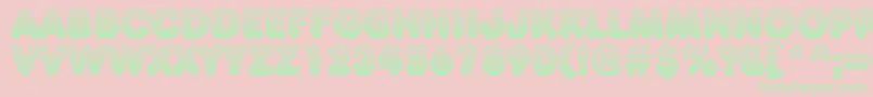 Frankfurtervenetian Font – Green Fonts on Pink Background