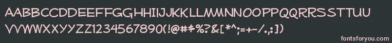 Mufferawfree Font – Pink Fonts on Black Background
