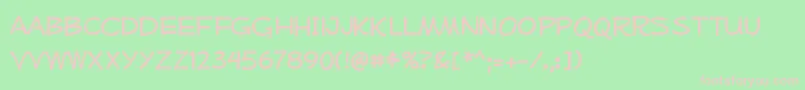 Mufferawfree-fontti – vaaleanpunaiset fontit vihreällä taustalla
