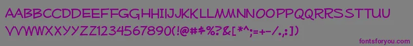 Mufferawfree Font – Purple Fonts on Gray Background