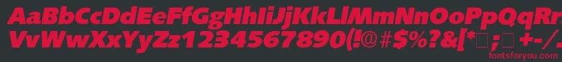 Шрифт LansetteDisplaySsiItalic – красные шрифты на чёрном фоне