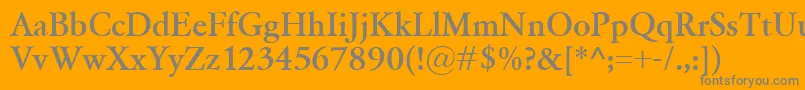 GaramondClassicoBold Font – Gray Fonts on Orange Background