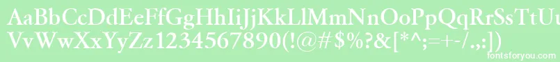 GaramondClassicoBold Font – White Fonts on Green Background