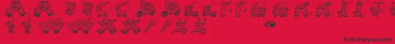Movingletters Font – Black Fonts on Red Background