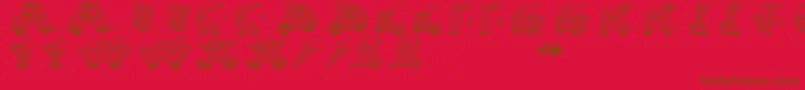 Police Movingletters – polices brunes sur fond rouge