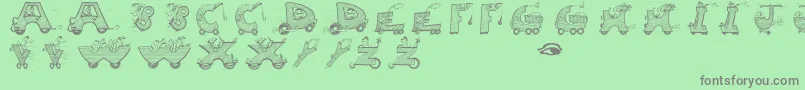 Movingletters Font – Gray Fonts on Green Background