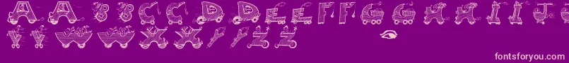 Movingletters Font – Pink Fonts on Purple Background