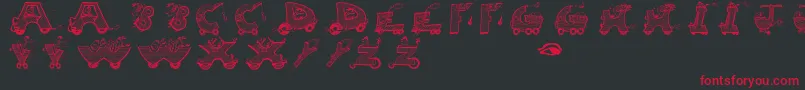 Movingletters Font – Red Fonts on Black Background