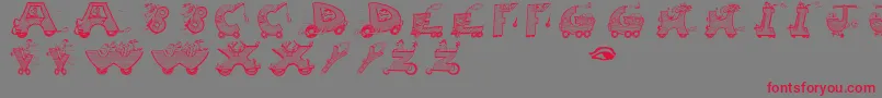 Movingletters Font – Red Fonts on Gray Background