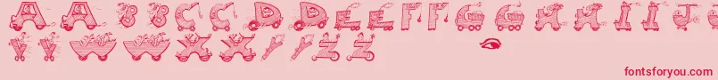 Movingletters Font – Red Fonts on Pink Background