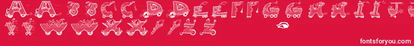 Movingletters Font – White Fonts on Red Background