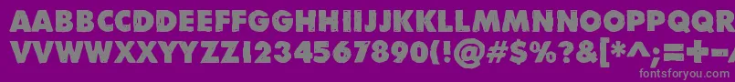 DivisibleInvisibleLow Font – Gray Fonts on Purple Background