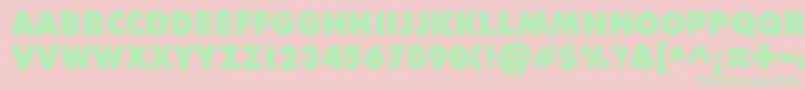 DivisibleInvisibleLow Font – Green Fonts on Pink Background