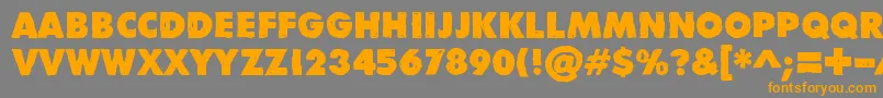 DivisibleInvisibleLow Font – Orange Fonts on Gray Background