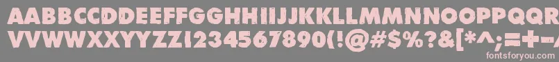 DivisibleInvisibleLow Font – Pink Fonts on Gray Background