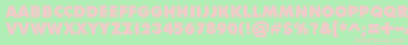 DivisibleInvisibleLow Font – Pink Fonts on Green Background