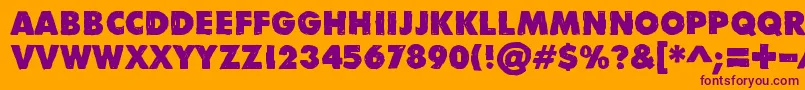 DivisibleInvisibleLow Font – Purple Fonts on Orange Background