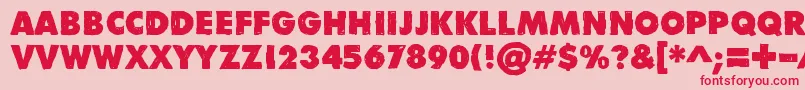 DivisibleInvisibleLow Font – Red Fonts on Pink Background