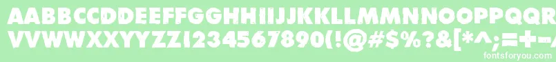 DivisibleInvisibleLow Font – White Fonts on Green Background