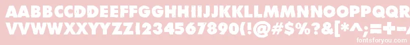 DivisibleInvisibleLow Font – White Fonts on Pink Background