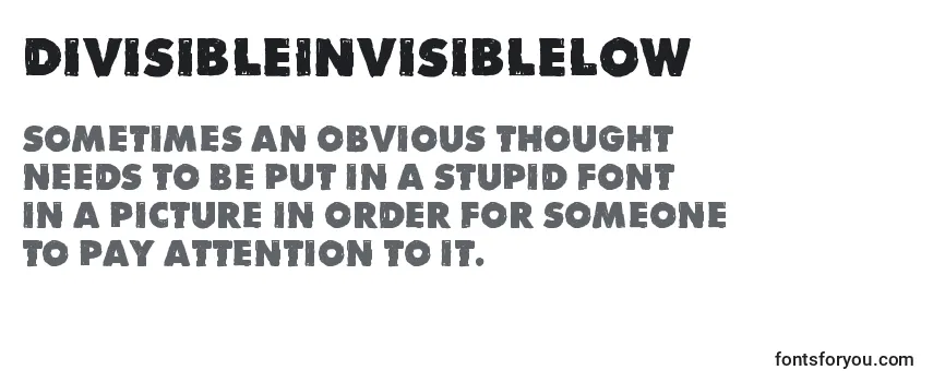 Шрифт DivisibleInvisibleLow