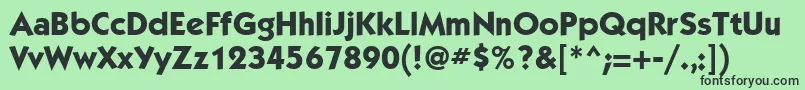 KabelgttMediumBold Font – Black Fonts on Green Background