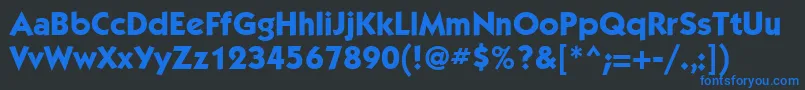 KabelgttMediumBold Font – Blue Fonts on Black Background