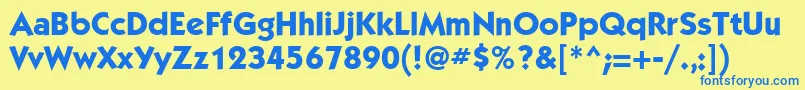 KabelgttMediumBold Font – Blue Fonts on Yellow Background