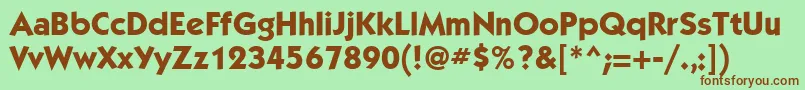 KabelgttMediumBold Font – Brown Fonts on Green Background