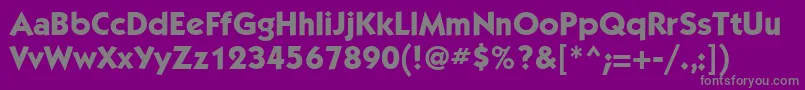 フォントKabelgttMediumBold – 紫の背景に灰色の文字