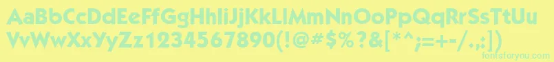 KabelgttMediumBold Font – Green Fonts on Yellow Background