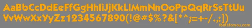 KabelgttMediumBold Font – Orange Fonts on Gray Background