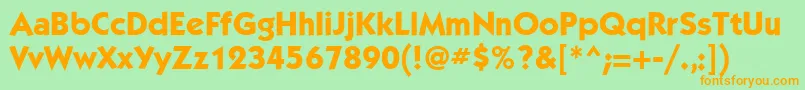 KabelgttMediumBold Font – Orange Fonts on Green Background