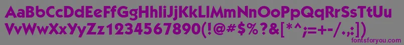 フォントKabelgttMediumBold – 紫色のフォント、灰色の背景