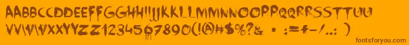 FaceYourFears Font – Brown Fonts on Orange Background