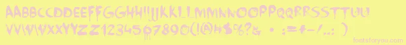 FaceYourFears Font – Pink Fonts on Yellow Background