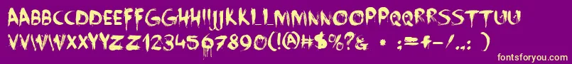 FaceYourFears Font – Yellow Fonts on Purple Background