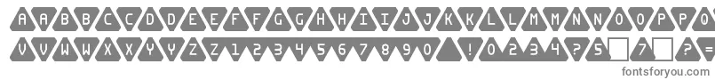 フォントPyra2 – 白い背景に灰色の文字