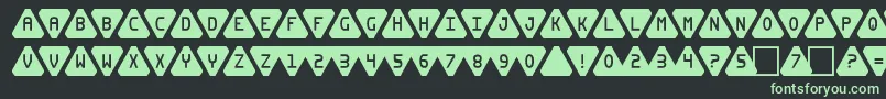 Pyra2-fontti – vihreät fontit mustalla taustalla