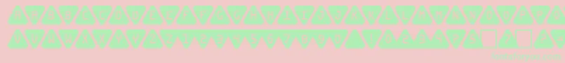 Pyra2 Font – Green Fonts on Pink Background