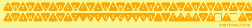 Pyra2 Font – Orange Fonts on Yellow Background