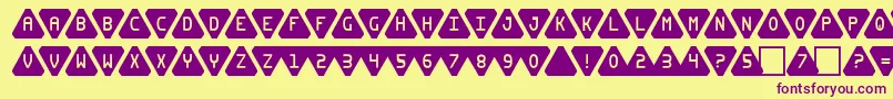 Pyra2 Font – Purple Fonts on Yellow Background