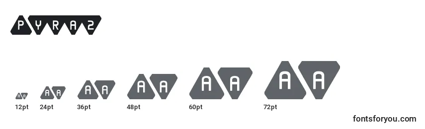 Размеры шрифта Pyra2