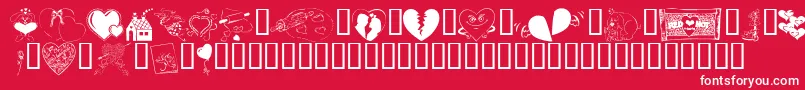 KrBelatedValentine Font – White Fonts on Red Background