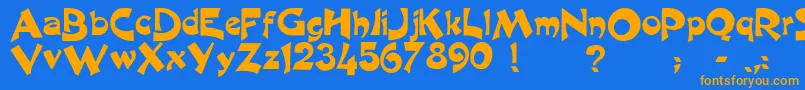 Harquil Font – Orange Fonts on Blue Background