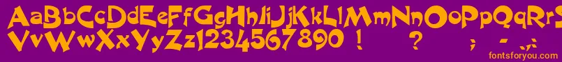 Harquil Font – Orange Fonts on Purple Background